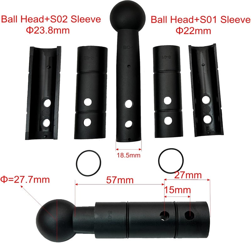 ODIER Ball Head Flex Connector for Chariot Bicycle Trailers Child Carrier Axle Mount Ball Cup Replacement Part - Image 3